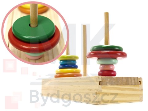 Piramida drewniana z podstawą wieża sorter Piramida drewniana z podstawą wieża sorter