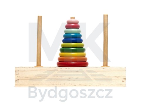 Piramida drewniana z podstawą wieża sorter Piramida drewniana z podstawą wieża sorter
