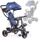 Rowerek trójkołowy Trike Fix Lite rower spacerówka 3w1 obracany 360 wolne koło granatowy