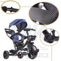 Rowerek trójkołowy Trike Fix Lite rower spacerówka 3w1 obracany 360 wolne koło granatowy