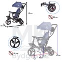 Rowerek trójkołowy Trike Fix Lite rower spacerówka 3w1 obracany 360 wolne koło granatowy
