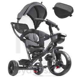 Rowerek trójkołowy Trike Fix Lite rower spacerówka 3w1 obracany 360 wolne koło szary