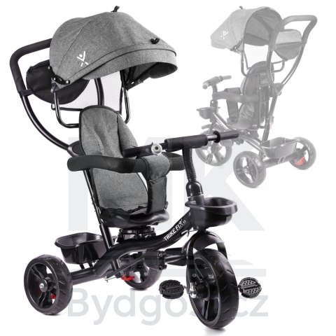 Rowerek trójkołowy Trike Fix Lite rower spacerówka 3w1 obracany 360 wolne koło szary Rowerek trójkołowy Trike Fix Lite rower spacerówka 3w1 obracany 360 wolne koło szary