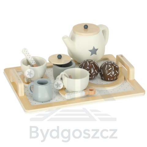 Serwis kawowy drewniany naczynia dla dzieci zestaw kuchenny do herbaty taca filiżanki Serwis kawowy drewniany naczynia dla dzieci zestaw kuchenny do herbaty taca filiżanki