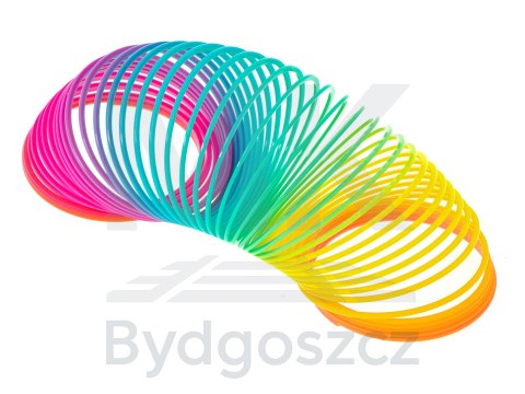 Sprężynka magiczna tęczowa rozciągana okrągła Sprężynka magiczna tęczowa rozciągana okrągła