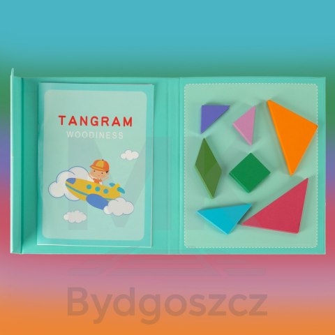 Tangram książeczka magnetyczna układanka montessori klocki gra logiczna 3D Tangram książeczka magnetyczna układanka montessori klocki gra logiczna 3D