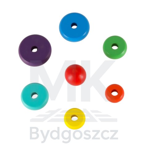 Wieża piramida piramidka drewniana do układania sorter kolorowy tęczowy 13cm Wieża piramida piramidka drewniana do układania sorter kolorowy tęczowy 13cm