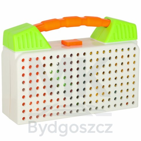 Wkrętarka wiertarka śrubki klocki konstrukcyjne zestaw majsterkowicza walizka 181 elementów Wkrętarka wiertarka śrubki klocki konstrukcyjne zestaw majsterkowicza walizka 181 elementów