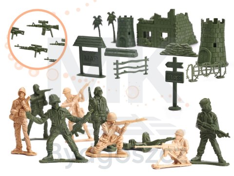 Żołnierzyki baza wojskowa figurki zestaw 114el. Żołnierzyki baza wojskowa figurki zestaw 114el.