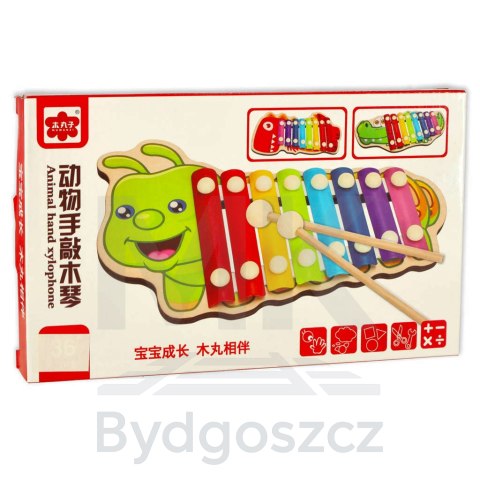 Cymbałki drewniane kolorowe dla dzieci szkolne edukacyjne pałki pałeczki krokodyl Cymbałki drewniane kolorowe dla dzieci szkolne edukacyjne pałki pałeczki krokodyl