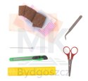 Domek dla lalek drewniany model do złożenia LED 19,5cm