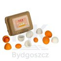 Jajka drewniane montessori do zabawy wyjmowane żółtka