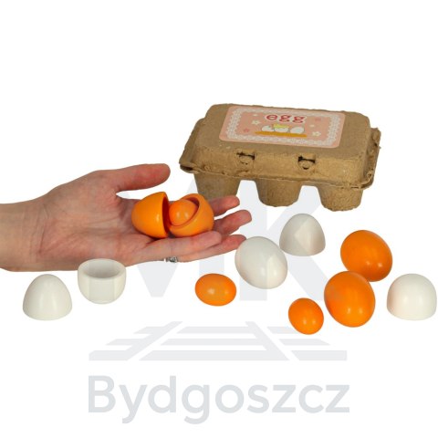 Jajka drewniane montessori do zabawy wyjmowane żółtka Jajka drewniane montessori do zabawy wyjmowane żółtka
