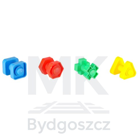 Klocki konstrukcyjne edukacyjne śruby montessori 30 elementów Klocki konstrukcyjne edukacyjne śruby montessori 30 elementów