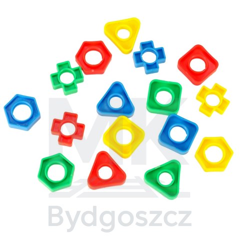 Klocki konstrukcyjne edukacyjne śruby montessori 30 elementów Klocki konstrukcyjne edukacyjne śruby montessori 30 elementów