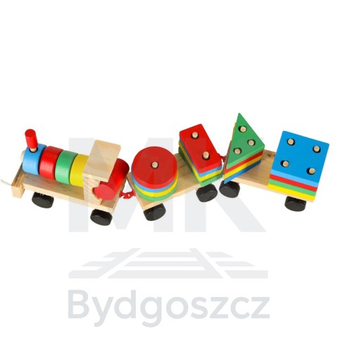 Kolejka pociąg lokomotywa klocki drewniane sorter układanka zręcznościowa 30cm Kolejka pociąg lokomotywa klocki drewniane sorter układanka zręcznościowa 30cm