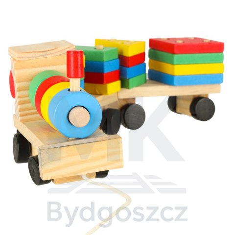 Kolejka pociąg lokomotywa klocki drewniane sorter układanka zręcznościowa 30cm Kolejka pociąg lokomotywa klocki drewniane sorter układanka zręcznościowa 30cm