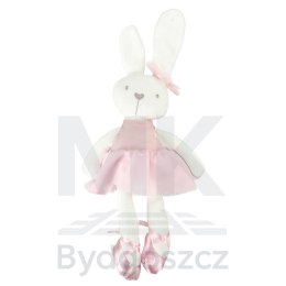 Maskotka pluszowa pluszak przytulanka królik zajączek w różowej sukience 42cm