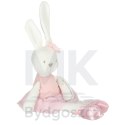 Maskotka pluszowa pluszak przytulanka królik zajączek w różowej sukience 42cm