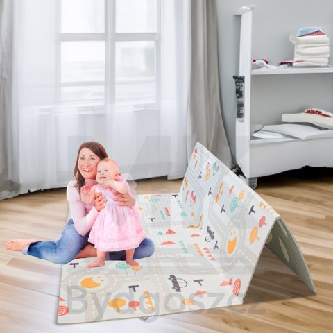 Mata edukacyjna piankowa dwustronna składana ulica las 177 x 158 cm