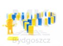 Pociąg Lokomotywa Kolejka Układająca Domino Zabawka na Prezent dla Dzieci