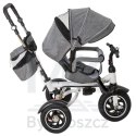 Rowerek trójkołowy Trike Fix V3 rower spacerówka 3w1 obracany 360 wolne koło szary