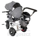 Rowerek trójkołowy Trike Fix V3 rower spacerówka 3w1 obracany 360 wolne koło szary