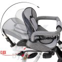 Rowerek trójkołowy Trike Fix V3 rower spacerówka 3w1 obracany 360 wolne koło szary