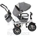 Rowerek trójkołowy Trike Fix V3 rower spacerówka 3w1 obracany 360 wolne koło szary