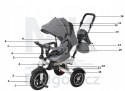 Rowerek trójkołowy Trike Fix V3 rower spacerówka 3w1 obracany 360 wolne koło szary