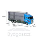 Transporter ciężarówka TIR wyrzutnia + metalowe auta policja