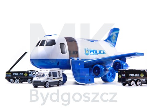 Transporter samolot + 3 auta policja Transporter samolot + 3 auta policja