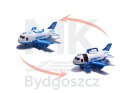 Transporter samolot + 3 auta policja