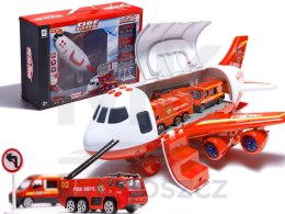 Transporter samolot + 3 auta straż pożarna