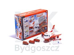 Transporter samolot + 3 auta straż pożarna
