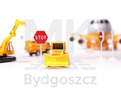 Transporter samolot rozkładany z autami + 3 auta pojazdy budowlane światła dźwięk Transporter samolot rozkładany z autami + 3 auta pojazdy budowlane światła dźwięk
