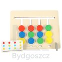 Zabawka edukacyjna drewniana dopasuj kolory owoce montessori