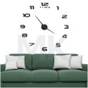 Zegar ścienny naklejany DIY duży regulowany 80-120cm czarny 12 cyfr