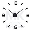 Zegar ścienny naklejany DIY regulowany duży 80-120cm czarny 4 cyfry