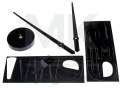 Zegar ścienny naklejany DIY regulowany duży 80-120cm czarny 4 cyfry