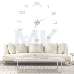 Zegar ścienny naklejany na ścianę 3D lustrzany DIY duży nowoczesny 80-120cm XL