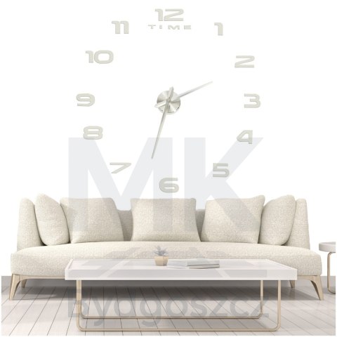 Zegar ścienny naklejany na ścianę 3D lustrzany DIY duży nowoczesny 80-120cm XL Zegar ścienny naklejany na ścianę 3D lustrzany DIY duży nowoczesny 80-120cm XL