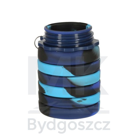 Butelka na wodę bidon silikonowy składany z uchwytem sportowy 500ml niebieski Butelka na wodę bidon silikonowy składany z uchwytem sportowy 500ml niebieski