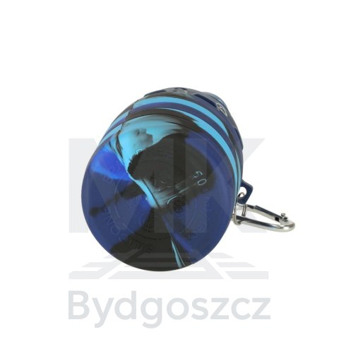Butelka na wodę bidon silikonowy składany z uchwytem sportowy 500ml niebieski Butelka na wodę bidon silikonowy składany z uchwytem sportowy 500ml niebieski