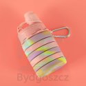 Butelka na wodę bidon silikonowy składany z uchwytem sportowy 500ml tęczowy