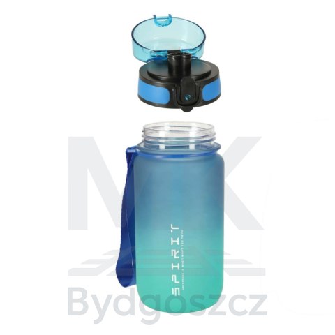 Butelka na wodę bidon ze słomką uchwytem sportowy 600ml niebiesko-zielony Butelka na wodę bidon ze słomką uchwytem sportowy 600ml niebiesko-zielony