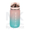 Butelka na wodę bidon ze słomką uchwytem sportowy 600ml różowo-niebieski