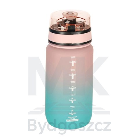 Butelka na wodę bidon ze słomką uchwytem sportowy 600ml różowo-niebieski Butelka na wodę bidon ze słomką uchwytem sportowy 600ml różowo-niebieski