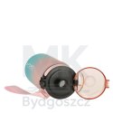 Butelka na wodę bidon ze słomką uchwytem sportowy 600ml różowo-niebieski