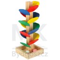 Drzewko edukacyjne klocki drewniane tor kulkowy Kulodrom Montessori